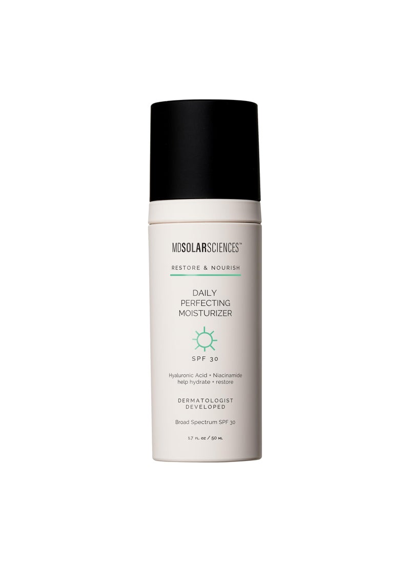 MDSolarSciences - MDSolarSciences Daily Perfecting Moisturizer Sunscreen SPF 30, Face Moisturizer and Sunscreen, Anti-Aging, Broad Spectrum Protection, Paraben-Free, Hydrating Lotion for All Skin Types, 1.7 Fl Oz - Image 1