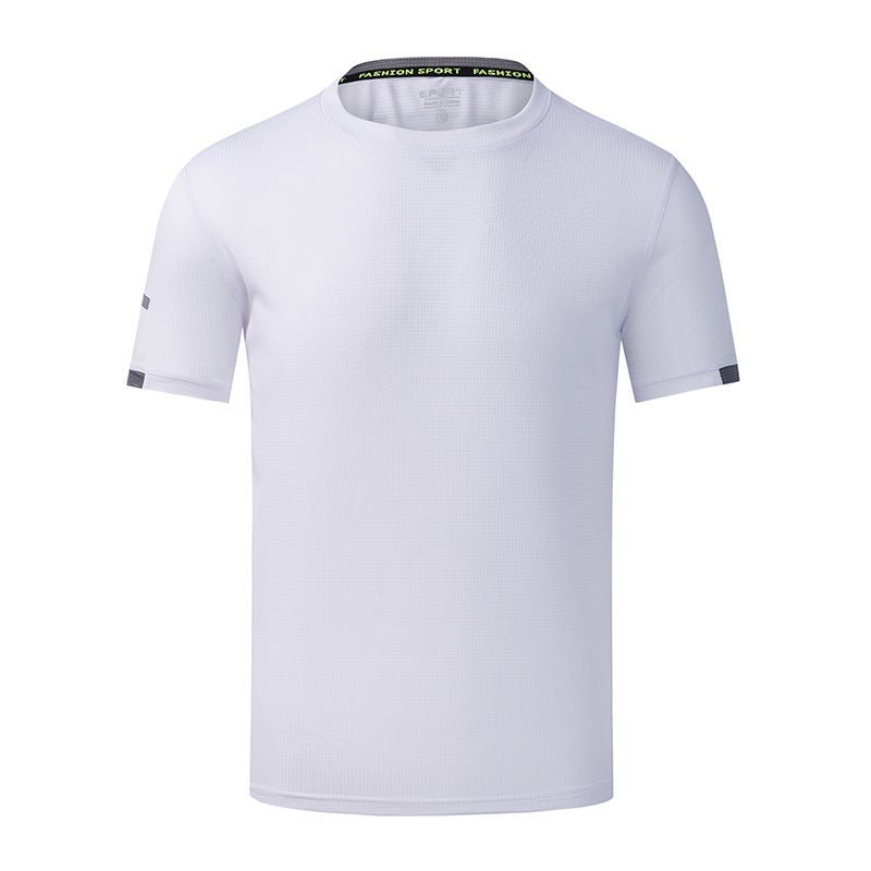 140G Marathon Crewneck Short-Sleeved T-Shirt Casual Non-Hooded Collarless Ordinary Straight Tube Youth Summer - Image 1