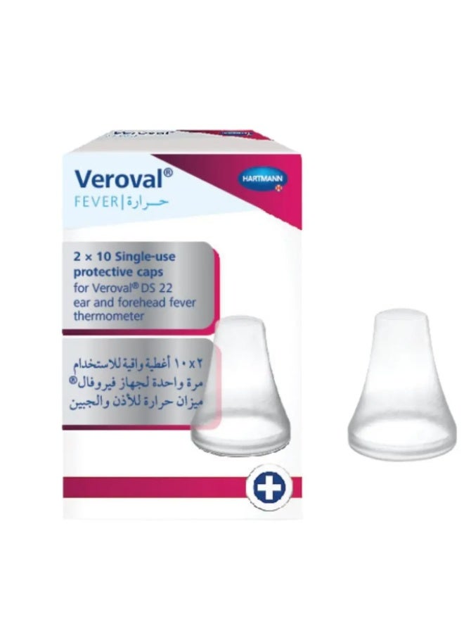VEROVAL قبعات فيروفال لقياس الحرارة بالأشعة تحت الحمراء، عبوة إعادة تعبئة من 20 قطعة - Image 1
