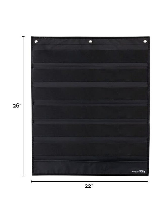 Really Good Stuff Medium Rectangle Pocket Chart Black - 1 Pocket Chart  - Image 5