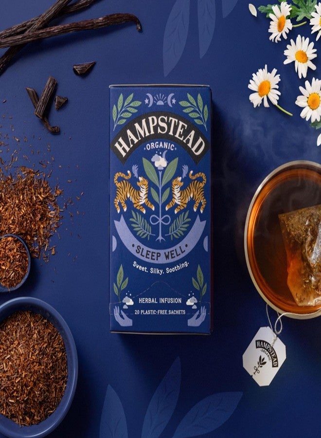 Hampstead Tea شاي هامبستيد العضوي، مشروب عشبي للنوم الهانئ، 20 كيسًا - Image 2