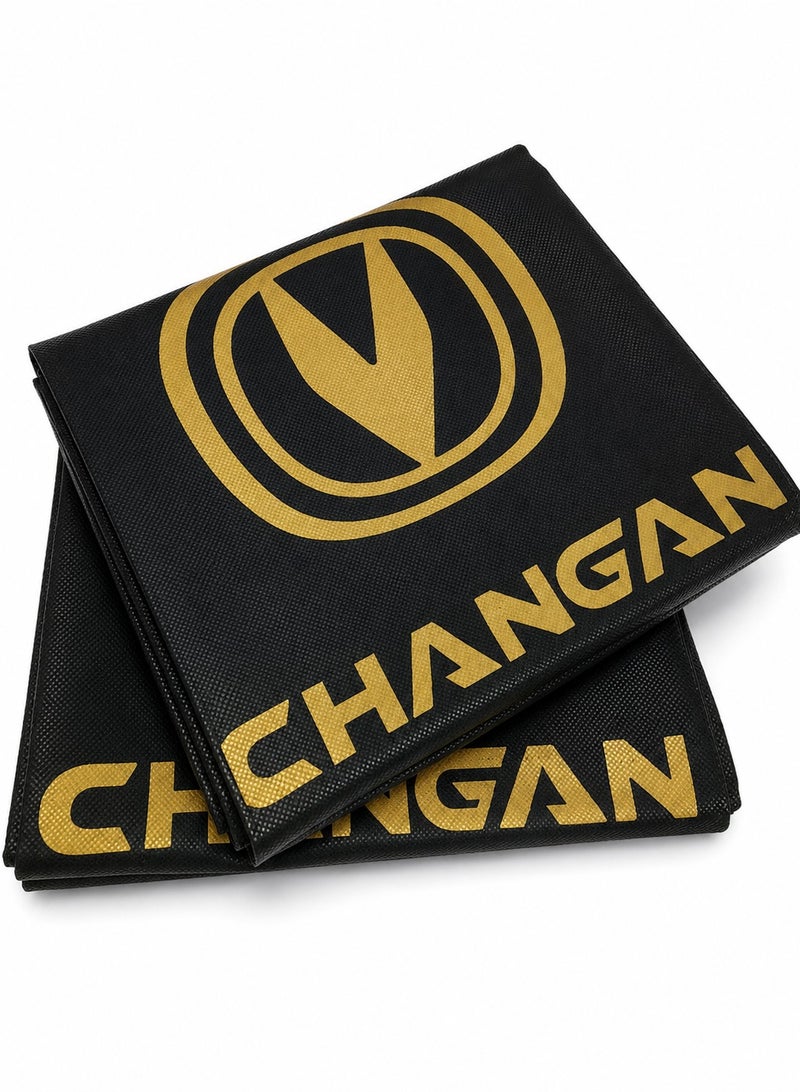 Changan Car Front Seat Dust & Dirt Protection Cover 2PCS, Service Center Seat Protector, Black Non-Woven Fabric Temporary Car Seat Covers for Workshop, Garage, Repair & Interior Care - Image 1