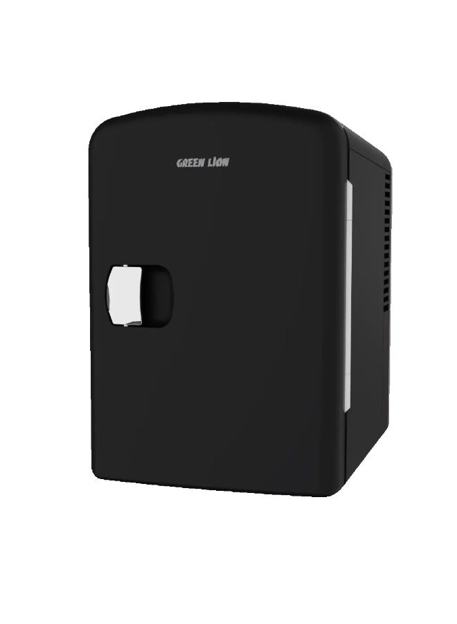 Green Lion Mini Fridge 4L Capacity, Cool & Heat Modes, Dual Power Supply for Home & Car Use, Divider Shelf, Multipurpose Mini Refrigerator, 18x25x27 cm - Black - Image 1