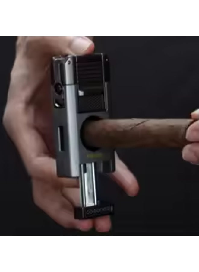 Lubinski 2 Slot  Ashtray with Jet Torch Lighter - Image 2