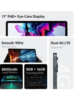 BLACK SHARK Android Tablet Pad 6, Gaming and Multitasking Tablet,T616 & 8GB RAM, 11" FHD+ 90Hz Display, 256GB ROM,8800mAh Battery,8MP Front & 16MP Rear Camera - Grey  - Image 4