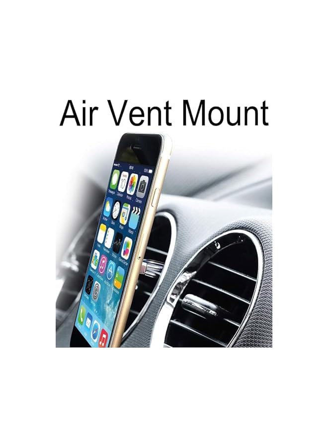 S-TOP Metal Phone Ring Holder Stand and Car Vent Mount, Universal Finger Grip Kickstand, 360 Degree Rotation, 90 Degree Flip, Gold, 2 Pack - Image 2