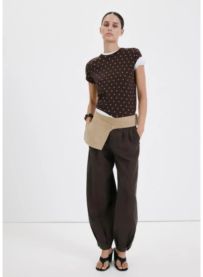 مانجو Polka-dot knitted sweater