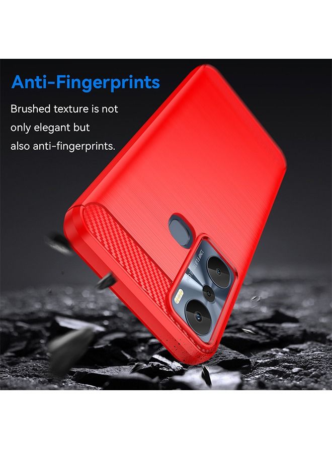 Infinix Hot 20i 4g Case Cover Soft TPU with Drop-Proof Shock-Proof Protective Cell Phone Back Cover Accessories Protection for Infinix Hot 20i Red - Image 4