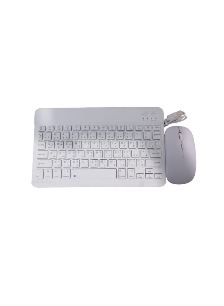 keyboard and mouse Bluetooth Rechargeable Arabic and English ons support all languages works for iPad computer and mobile phones - Image 2