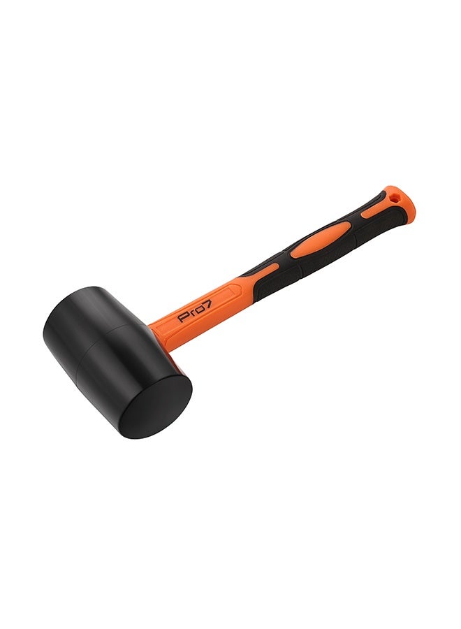 LAWAZIM Pro7 Rubber Mallet with Fiber Handle - 460g - Non-Marring Soft Face Hammer with Shock-Absorbing Ergonomic Grip - Ideal for Flooring, Tile Installation, Woodworking, DIY, and Camping - Image 1