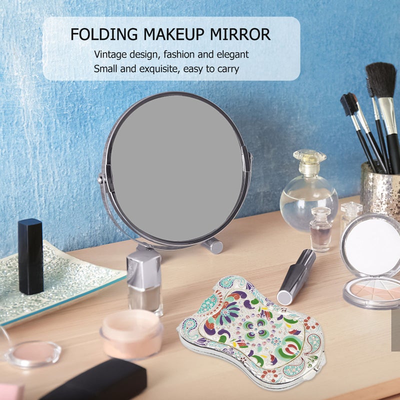 💄 مرآة مكياج قابلة للطي بوجهين محمولة للنساء - Image 4