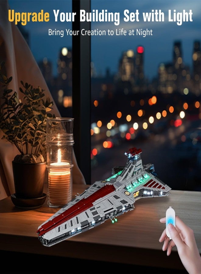 طقم إضاءة BrickSoul متوافق مع مجموعة بناء Lego Venator Class Republic Attack Cruiser 75367، ملحقات إضاءة سلكية قابلة للتعتيم مُحسّنة لمجموعة Star Wars، غير مُضمنة في طراز 75367 - Image 5