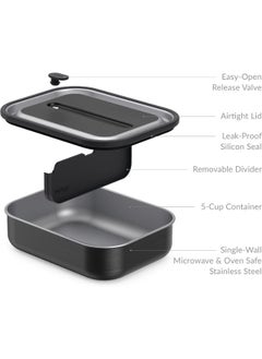 Bentgo Stainless Steel Leak Proof Lunch Box Carbon Black  - Image 3