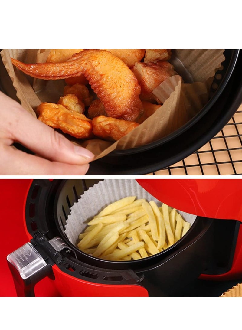 50 PCS Air fryer paper Air Fryer Round Nonstick Steamer Pads High Quality Parchment Paper for Baking Size 20 cm  - Image 3