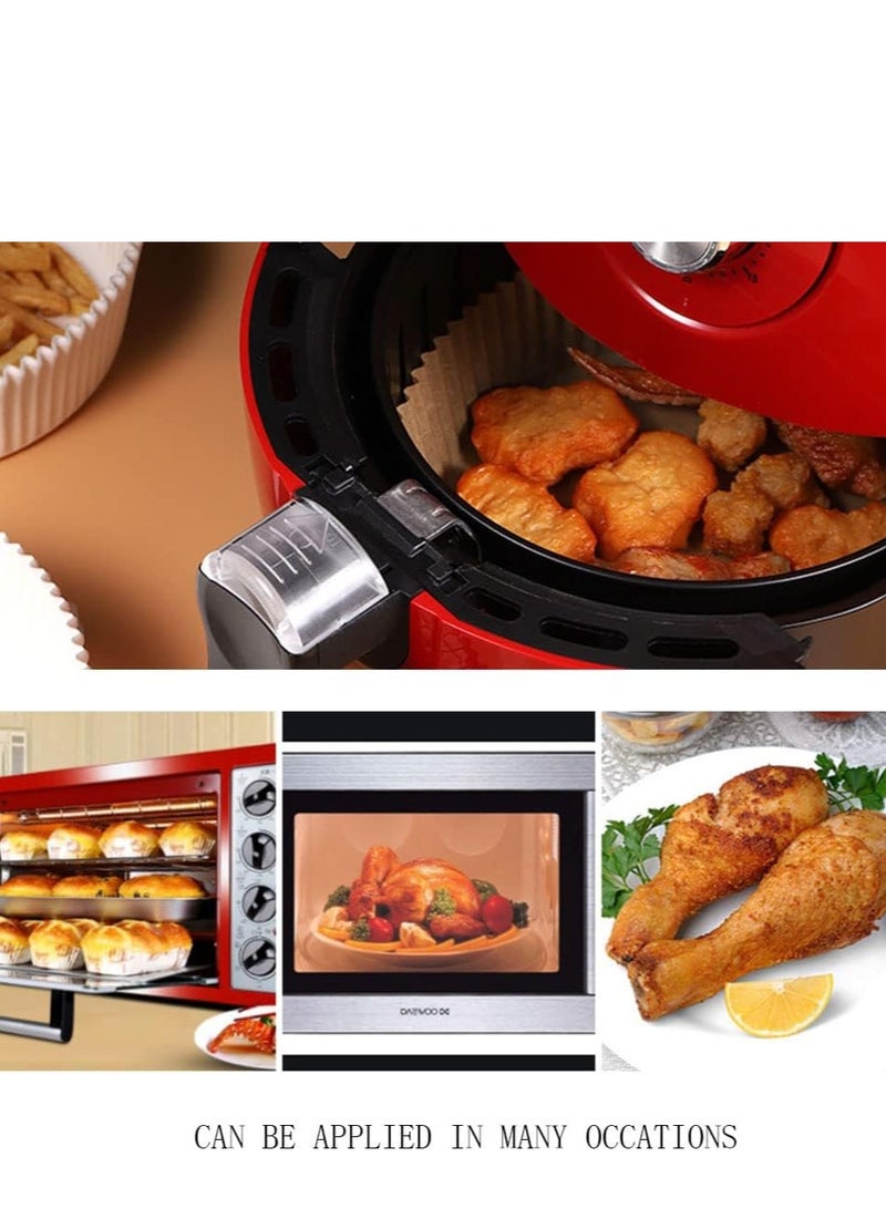 50 PCS Air fryer paper Air Fryer Round Nonstick Steamer Pads High Quality Parchment Paper for Baking Size 20 cm  - Image 4