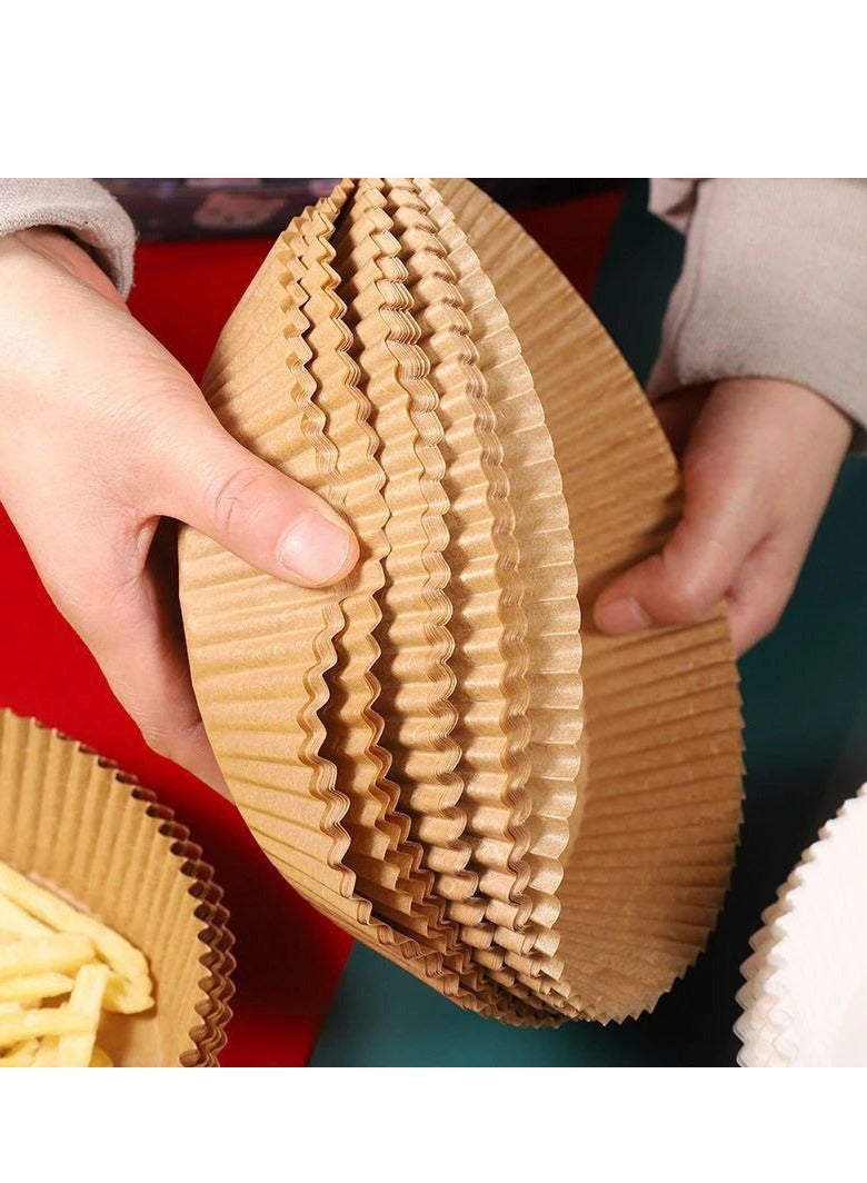 50 PCS Air fryer paper Air Fryer Round Nonstick Steamer Pads High Quality Parchment Paper for Baking Size 20 cm  - Image 5