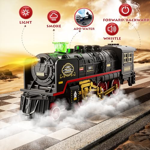 Funwee Train Set for Under Christmas TreeElectric Train Toy with SmokesLights and Sound Locomotive Train Model with TrackBirthday Gifts Idea for 3 4 5 6 7 Years Old Toddler Boys and Girls - Image 5