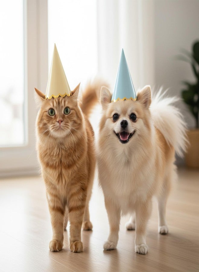 Aysatogc 12PCS Pastel Party Hats, Colorful Cone Birthday Hats Gold-Stamped Kids Party Hat with Elastic Cords Party Headwear for Birthday Baby Shower Bridal Celebration Wedding Party's Supplies - Image 4