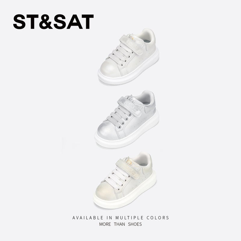 Saturday Kidsren'S Shoes Kidsren'S Sneakers 2025 Spring New Girls Soft-Soled White Shoes Boys Fashion Sports Shoes - Image 4