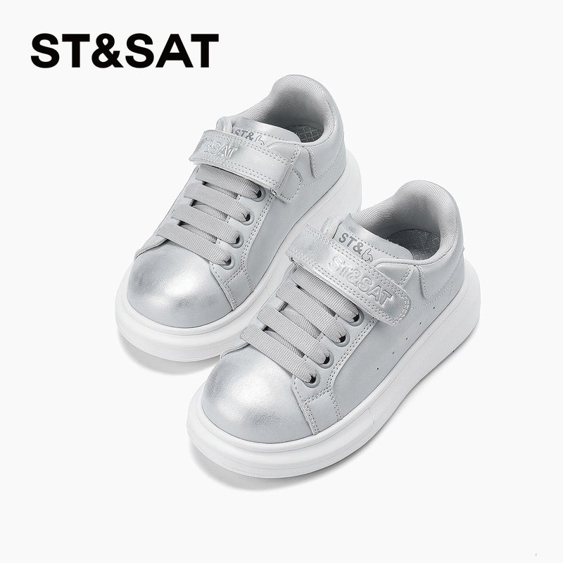 Saturday Kidsren'S Shoes Kidsren'S Sneakers 2025 Spring New Girls Soft-Soled White Shoes Boys Fashion Sports Shoes - Image 3