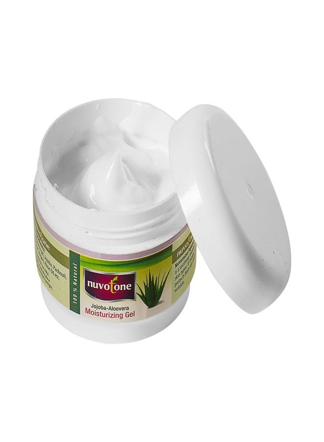 Nuvotone Jojoba-Aloevera Moisturising Gel | Aloevera Face Gel | Face gel cream for women, men | Light on Skin (50 gm) - Image 1