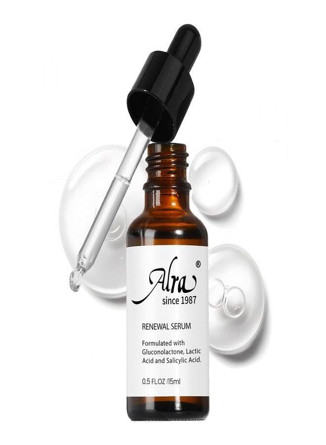 Alra Renewal Serum for Face, Exfoliate Face Serum for Anti-Aging, Blackhead, Pores Minimizer, Acne, All-IN-ONE Night Skincare Smooth Skin Texture for Women & Men, 0.5 fl oz - Image 1