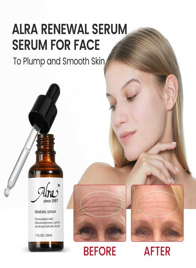 Alra Renewal Serum for Face, Exfoliate Face Serum for Anti-Aging, Blackhead, Pores Minimizer, Acne, All-IN-ONE Night Skincare Smooth Skin Texture for Women & Men, 0.5 fl oz - Image 5