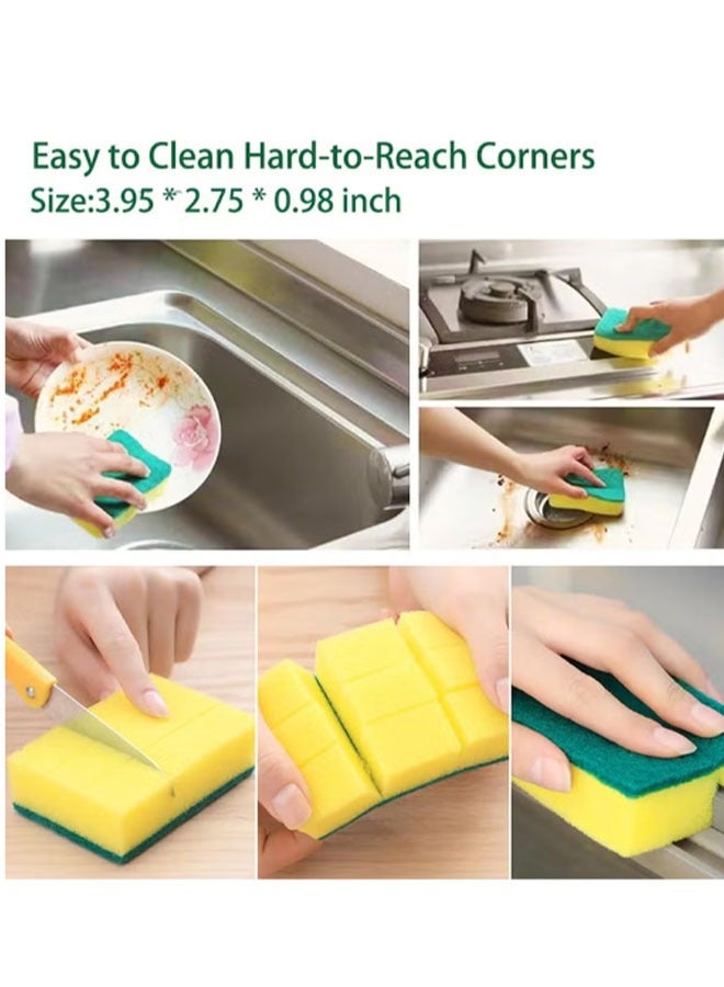 Premium Dishwasher Sponge Set - Double-Sided Cleaning & Scratch-Resistant, Color-Coded & Quick-Drying Design - Image 2