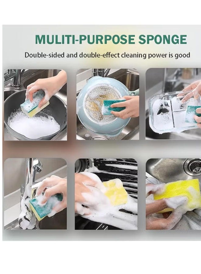 Premium Dishwasher Sponge Set - Double-Sided Cleaning & Scratch-Resistant, Color-Coded & Quick-Drying Design - Image 4