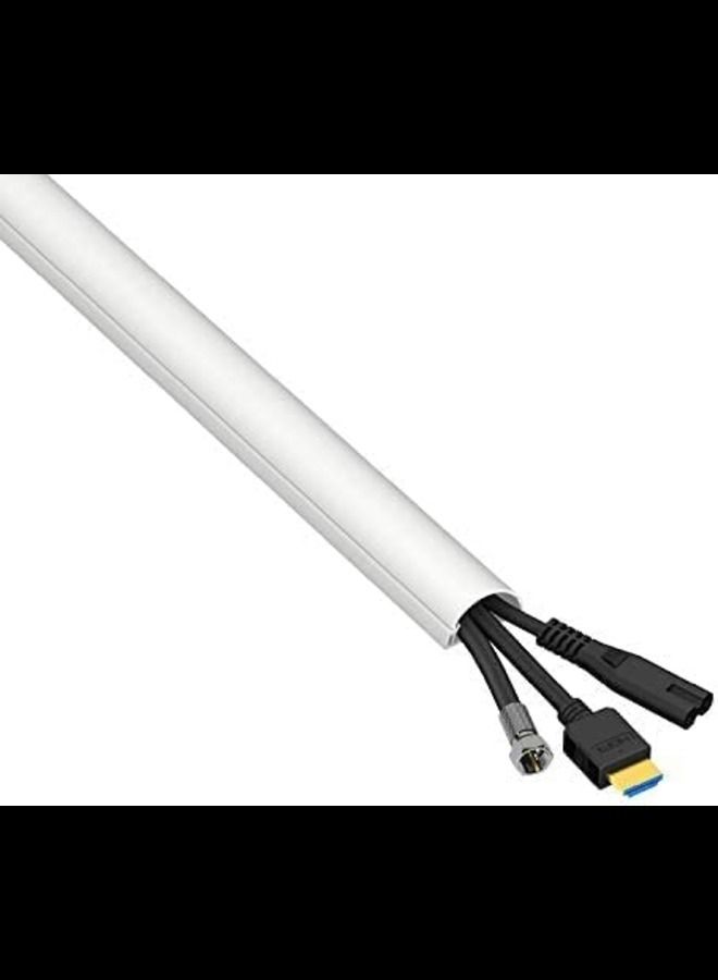 ABBASALI Cable White 8 Meter Pack One Piece Half Round Wire Covers - Image 2