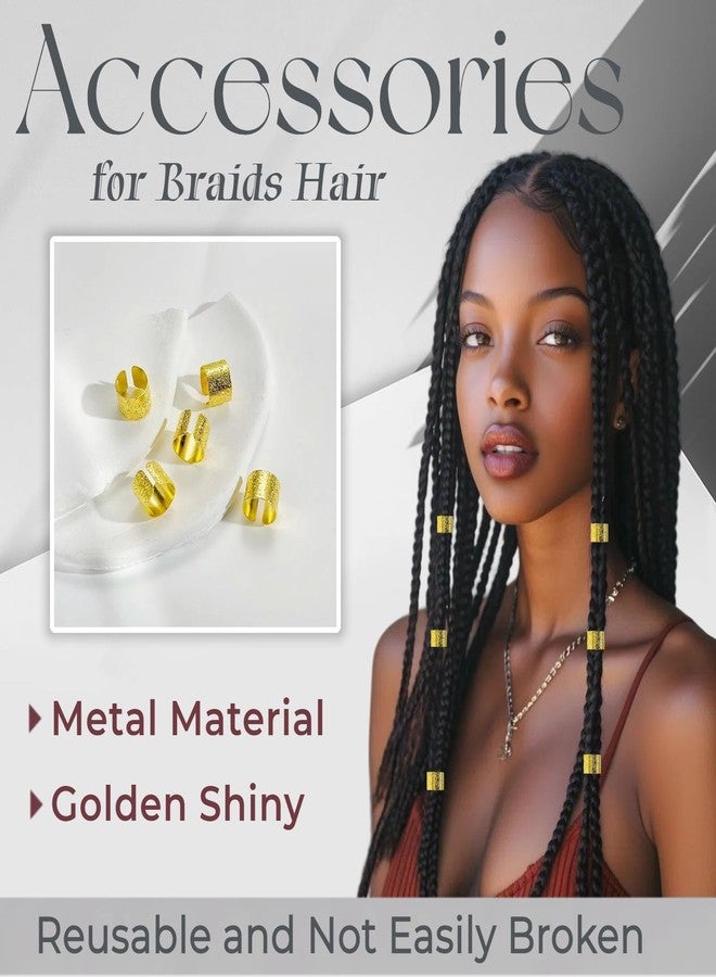 TARINI 60PCS, Gold Hair Accessories for Women, Hair Jewelry for Braids, Alloy Hair Clips and Rings, Decorative Hair Accessories for Special Occasions, 2x1cm Size Braid Clips - Image 5