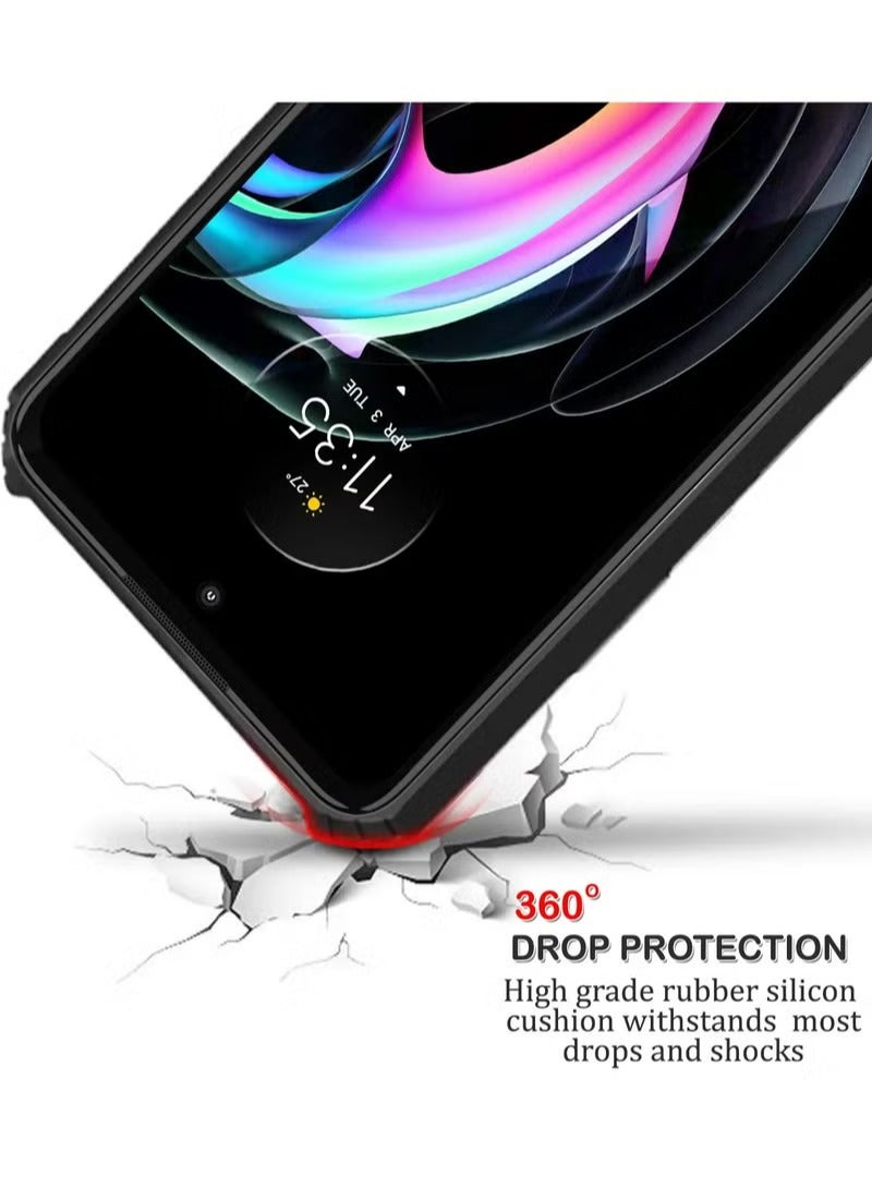 Case Cover for Motorola G04 4G / E14 4G / G04s 4G 4G, Ultra Thin Lightweight, Soft TPU Bumper, Acrylic Clear Back Cover Motorola G04s 4G, Black - Image 2