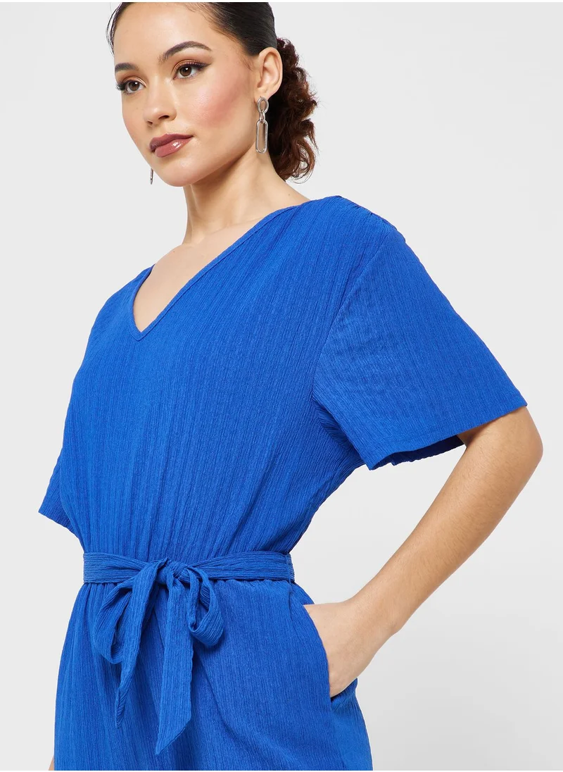 VERO MODA V-Neck Tie Detail Jumpsuit
