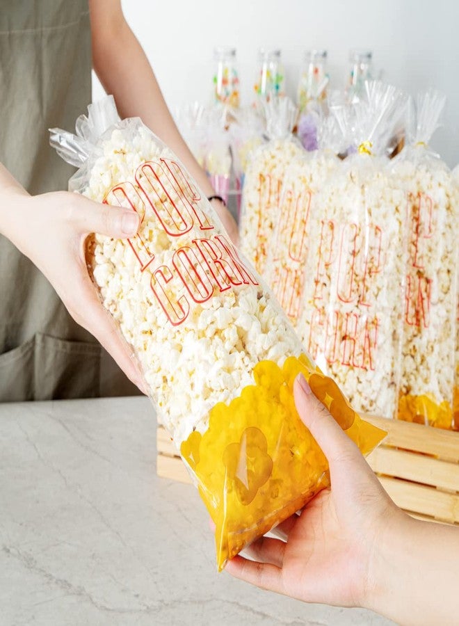 Restaurantware أكياس فشار مطبوعة من رستورانت وير - 17 × 7 بوصة، 100 كيس مقاوم للدهون - مناسب للساخن والبارد، قابل للتجميد، بلاستيك شفاف، لمناسبات أو أكياس هدايا - Image 5