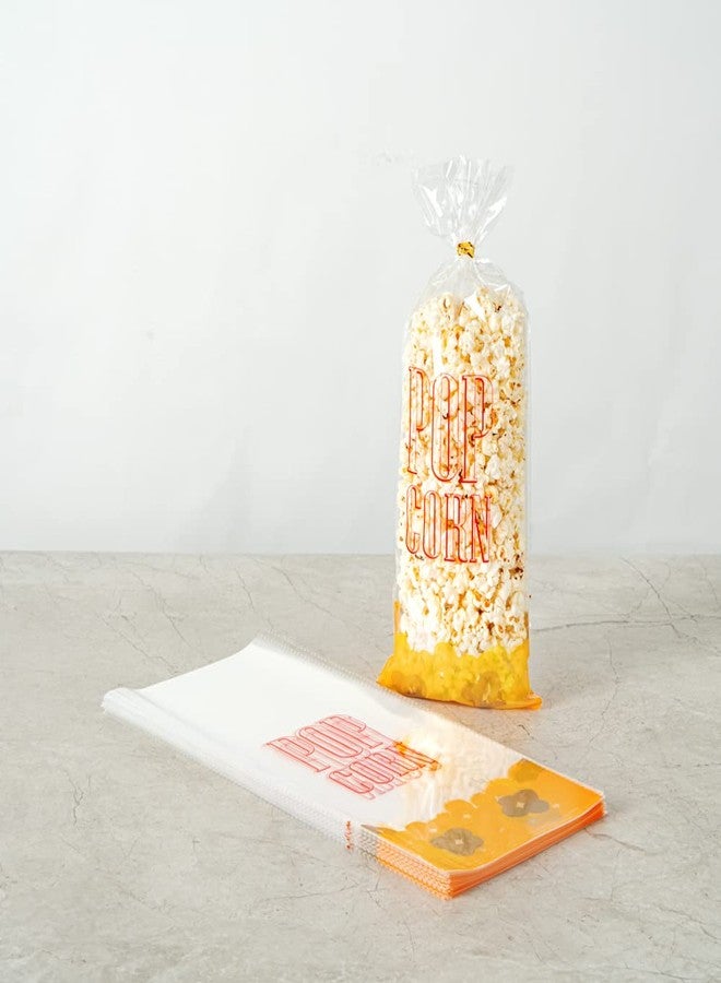 Restaurantware أكياس فشار مطبوعة من رستورانت وير - 17 × 7 بوصة، 100 كيس مقاوم للدهون - مناسب للساخن والبارد، قابل للتجميد، بلاستيك شفاف، لمناسبات أو أكياس هدايا - Image 4