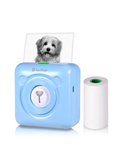 Mini Pocket All-in-One Thermal Printer Wireless BT Picture Photo Label Memo Receipt Paper Printer AR Photo Function with USB Cable Support for Android iOS Smartphone Windows