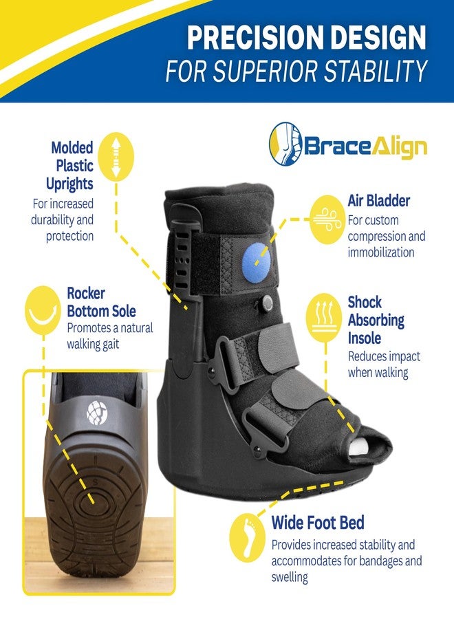Brace Direct Air Cam Walker Fracture Boot - Short - Orthopedic Medical Walking Boot for Foot & Ankle Fractures, Sprains & Injury Stabilization Size M (Men’s US 7.5-10 / Women’s US 8.5-11.5) - Image 4