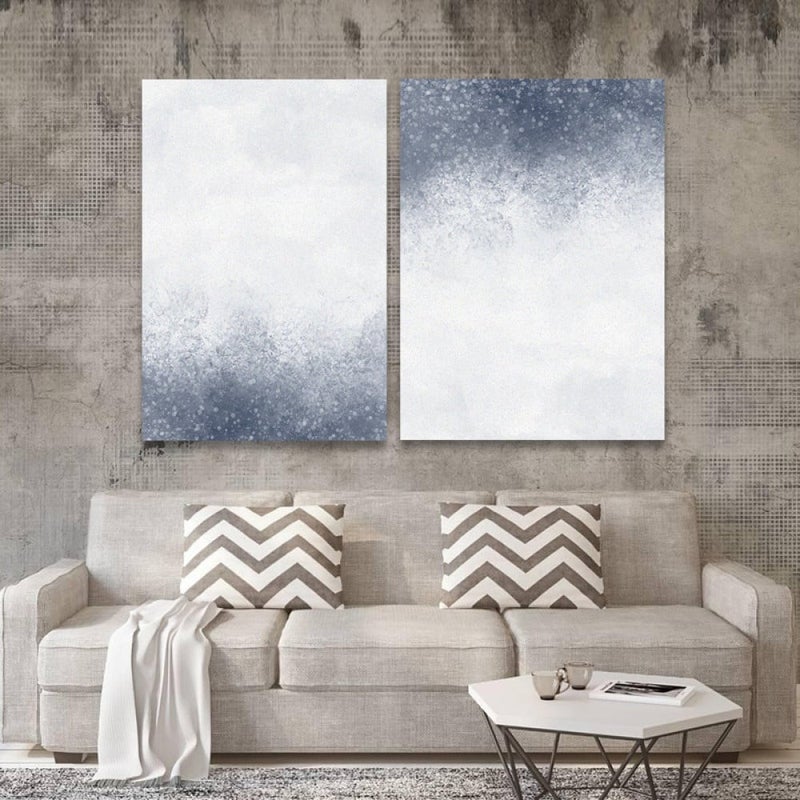 ماركتنا لوحة قماشية ثنائية بتصميم مودرن بمقاس اجمالي 80×60 سم - Image 1