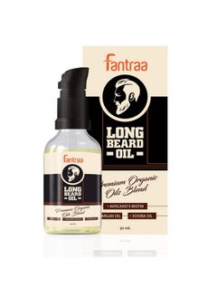 Fantraa Long Beard Oil For Men- 30 Ml| Best Beard Oil Conditioner With Avocado Oil, Argan And Jojoba Oil| Prevents Split Ends And Healthy Beard Growth| Non Sticky  - Image 1