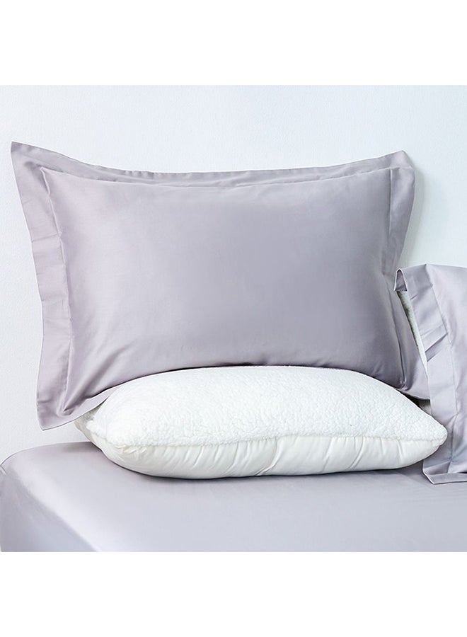 Danube Home Serene 2 Piece 300 Tc Cotton Twin Fitted Sheet Set 120 x 200 + 25 cm,50x75cm Grey | 100% Cotton -300 Thread Count Bedding Set For Bedroom - Image 1