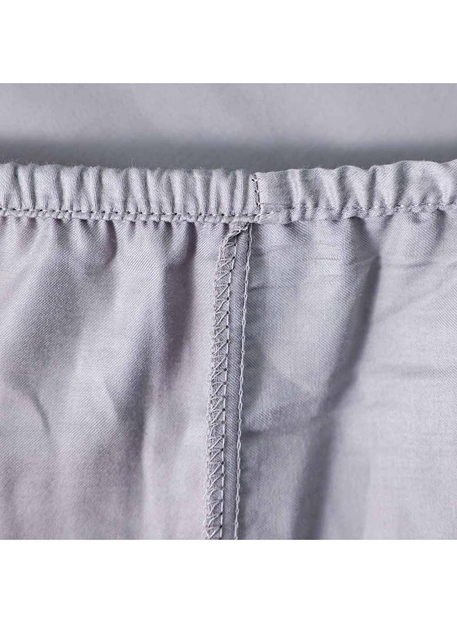 Danube Home Serene 2 Piece 300 Tc Cotton Twin Fitted Sheet Set 120 x 200 + 25 cm,50x75cm Grey | 100% Cotton -300 Thread Count Bedding Set For Bedroom - Image 4