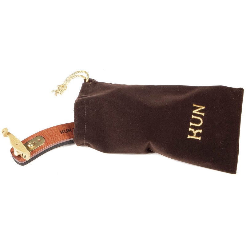 Kun Bravo 4/4 Violin Shoulder Rest - Hardwood with Brass Fittings - Image 5