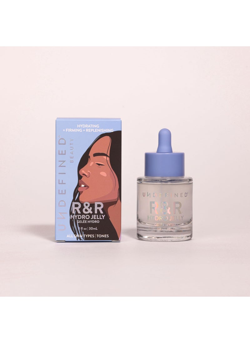 Undefined Undefined Beauty R&R Hydro Jelly Face + Eye Serum infused with Peptides, Hyaluronic Acid, Ashwagandha, Centella, Vegan Alternative to Snail Mucin for Dry Dehydrated Skin 