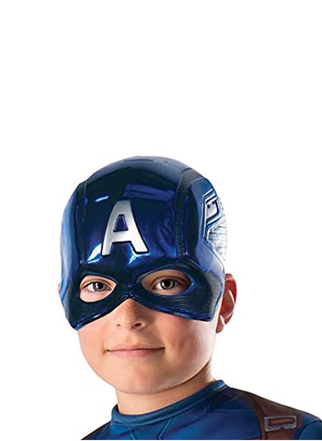 RUBIE'S قناع كابتن أمريكا الفاخر الرسمي للأطفال من Marvel Avengers، إكسسوار زي مقاس واحد  - Image 2
