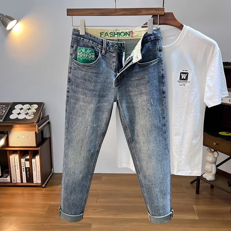 Unisex Classic Denim Jeans Loose Fit Daily Outdoor Wear - Image 3