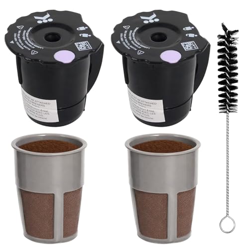 Podoy Reusable Coffee Filter Compatible with Keurigg 𝑲𝒆𝒖𝒓𝒊𝒈 My K Cup 2.0 K300 K250 K350 K375 K400 K450 Coffee Makers with Extra Filter Pod Cleaning Brush - Image 1