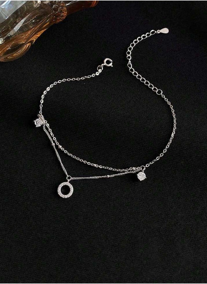 Blueline - Elegant 925 Silver Plated Anklet  For Women - Image 1