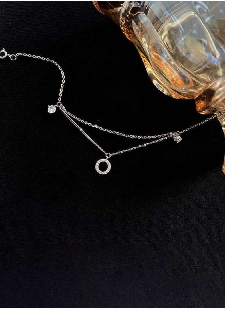 Blueline - Elegant 925 Silver Plated Anklet  For Women - Image 1