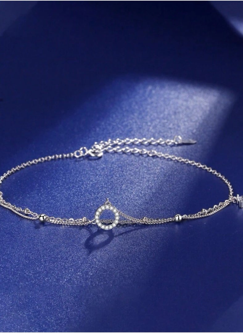 Blueline - Elegant 925 Silver Plated Anklet  For Women - Image 1