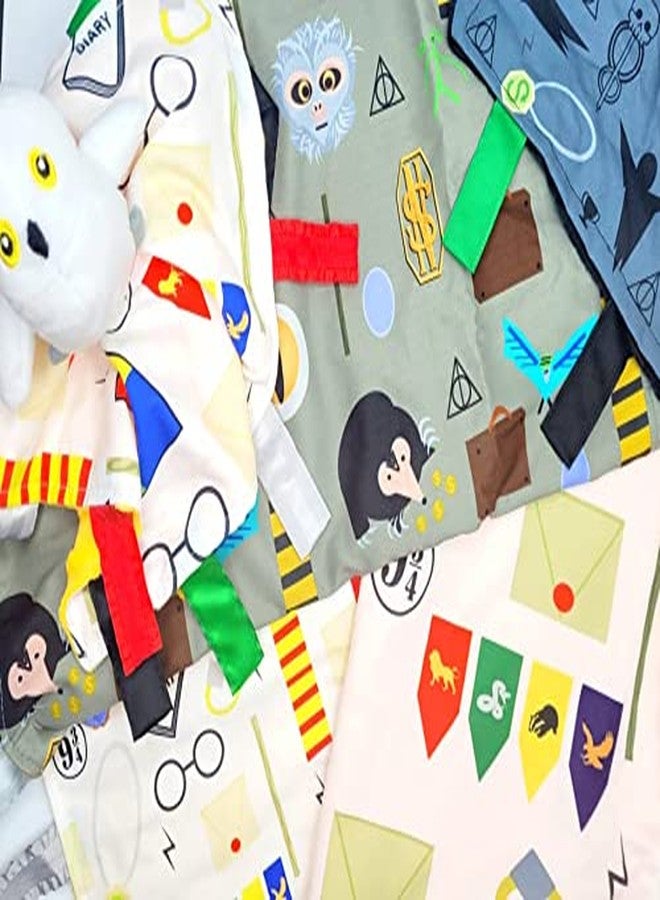 The Learning Lovey Baby Jack & Co 14x18” Wizard Lovey Tag Toys for Babies - Muggles - House Colors - Learn Wizardry - Soft & Safe - Learn Shapes & Colors - Ideal Baby Toy & Baby Gift - BPA Free w/Stroller Clip - Image 3